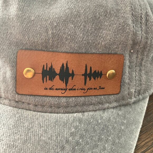 In The Morning When I Rise, Give Me Jesus Soundwave Vintage Washed Gray Hat - Picture 3 of 4